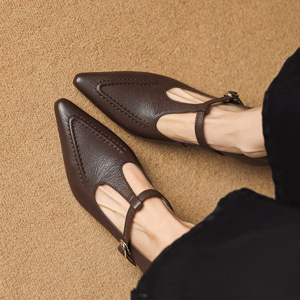Tirea | T-Strap Kitten Heels