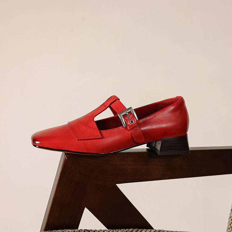 Veyra | T-Strap Block Heels