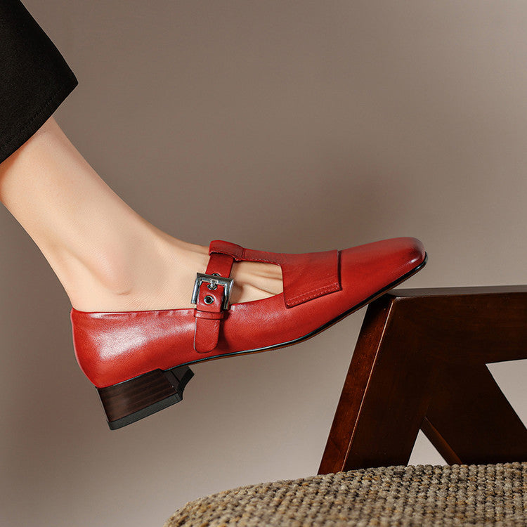 Veyra | T-Strap Block Heels