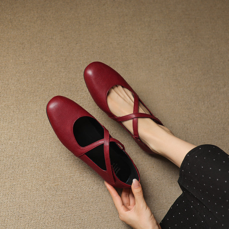 Zeor | Cross-Strap Comfort Flats