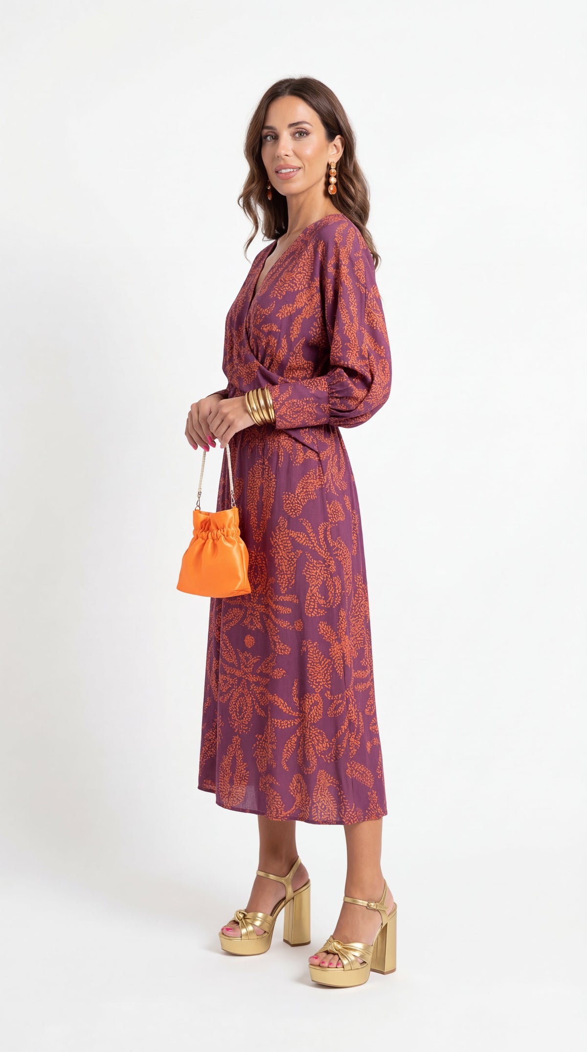 Isadora™ | Tummy Flattering Printed Midi Dress