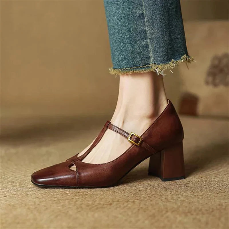 Alysa | T-Strap Block Heels