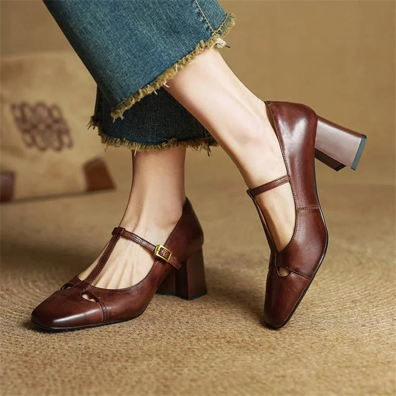 Alysa | T-Strap Block Heels