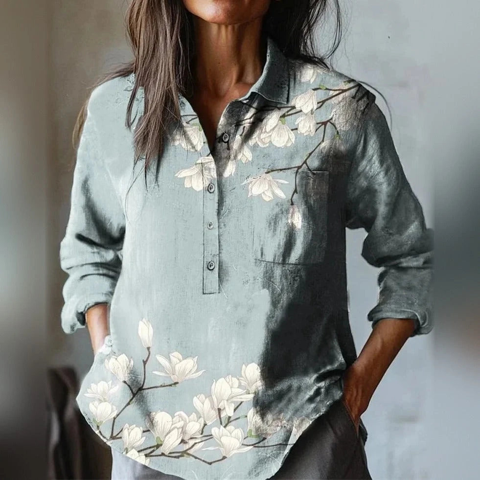 Xanthe in Pale Blue Blossom