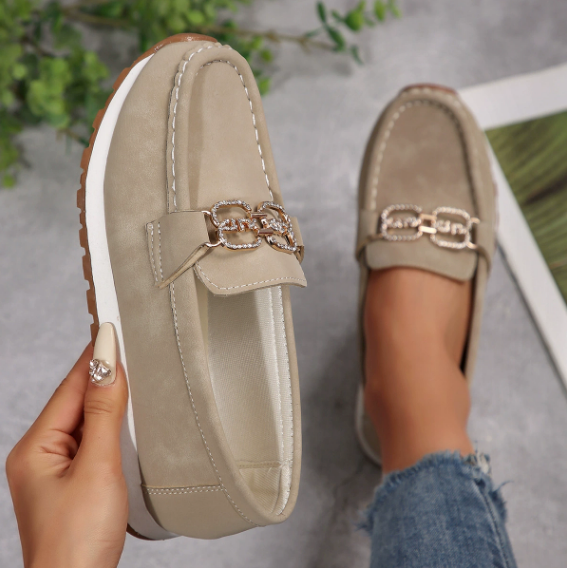 Emma - Orthopedic Chic Diamond Buckle Loafers