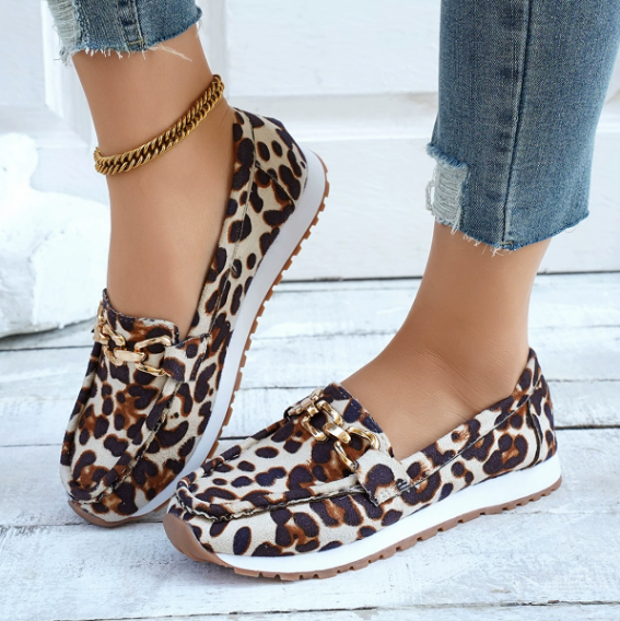 Everly - Orthopedic Leopard print Loafers