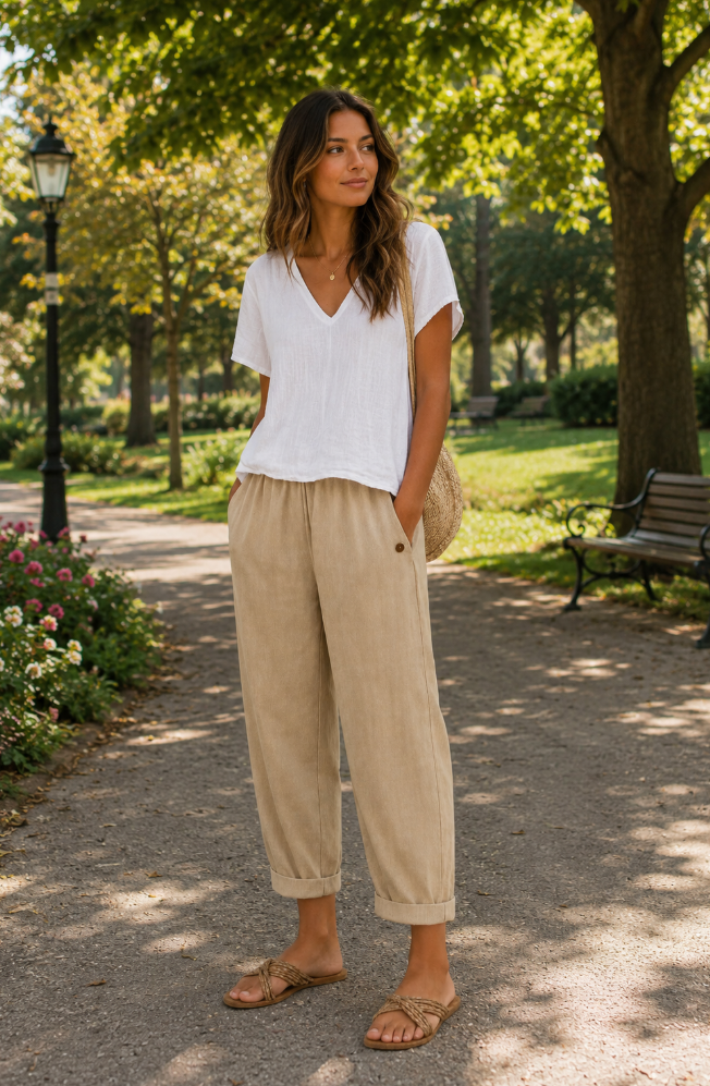 Valerie | Lightweight Linen Trousers