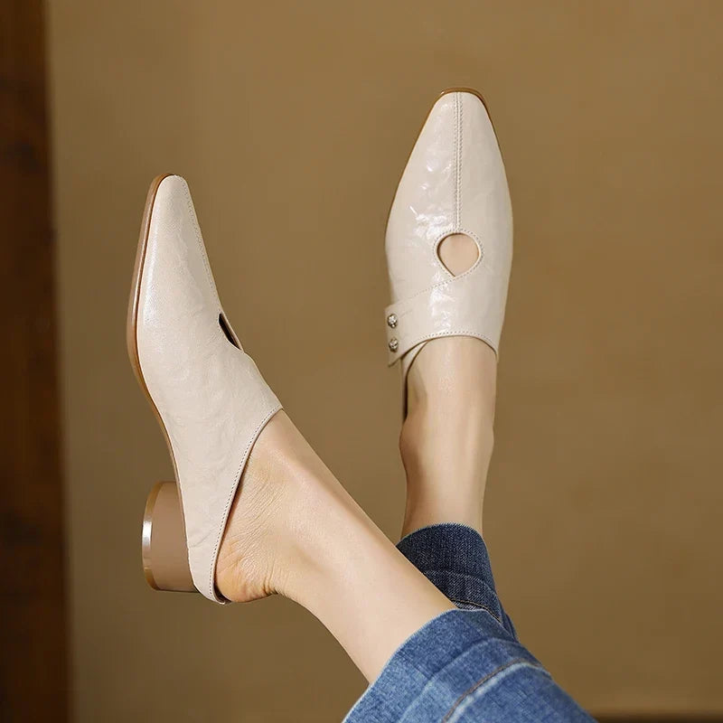 Olga | Sculpted Heel Mules