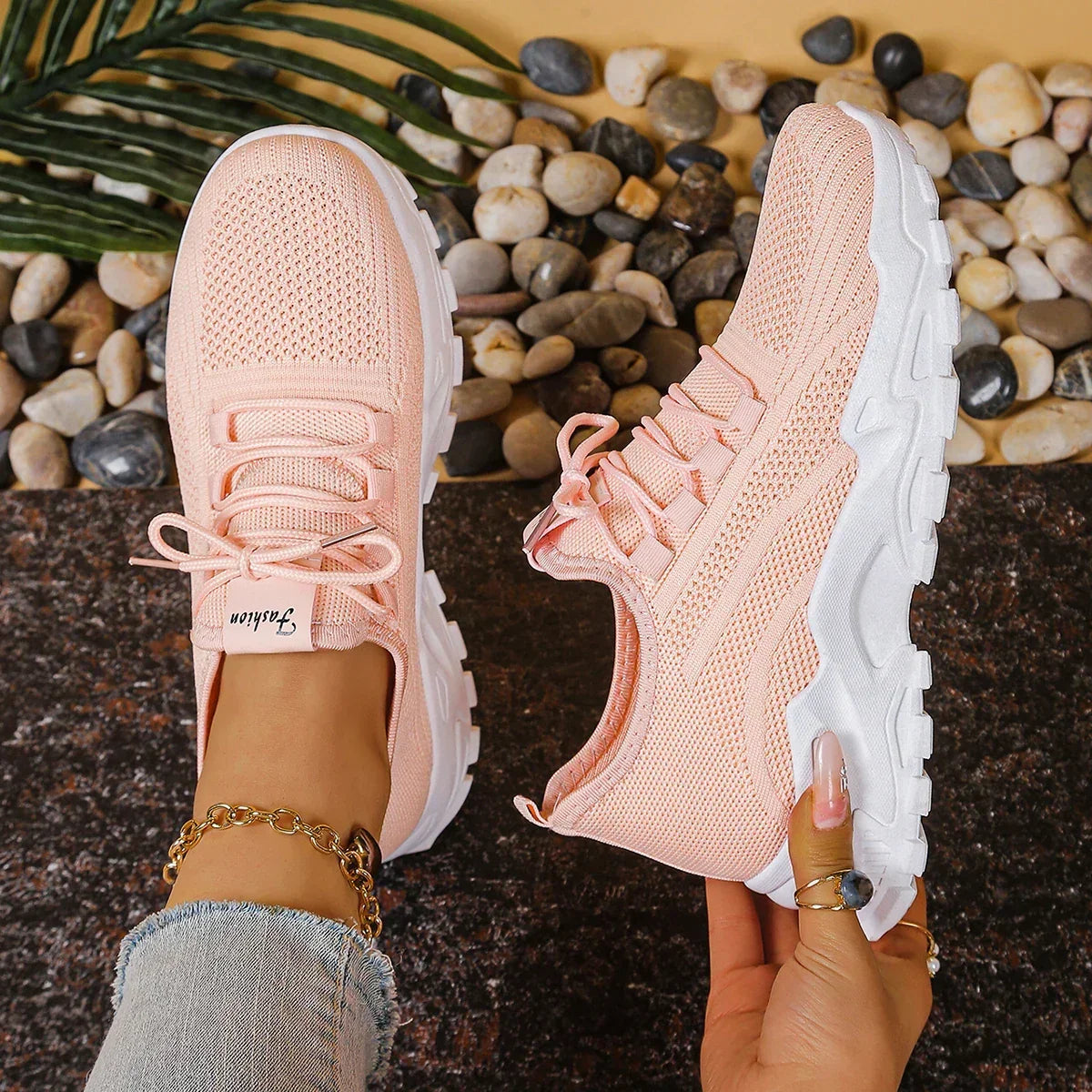 Noelene – Orthopaedic Knit Platform Sneakers