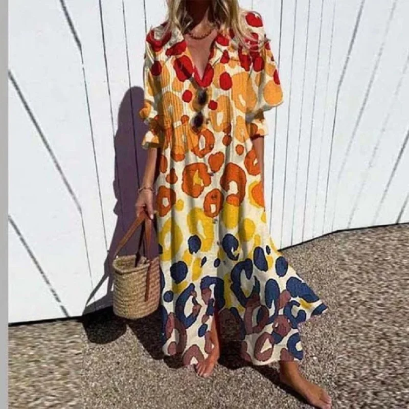 Daphne | Puff sleeve maxi dress