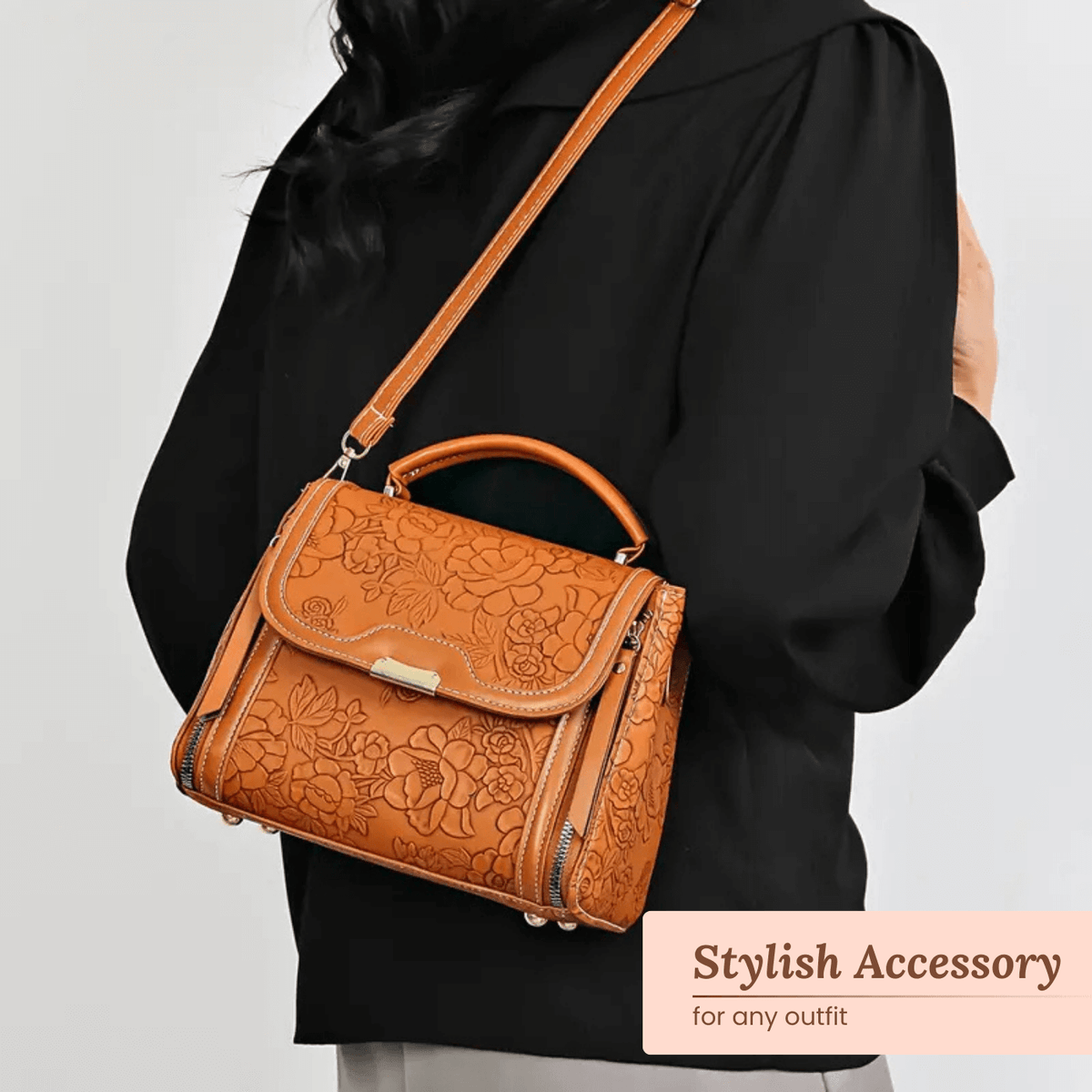 Michela's Floral Elegance | Handbag
