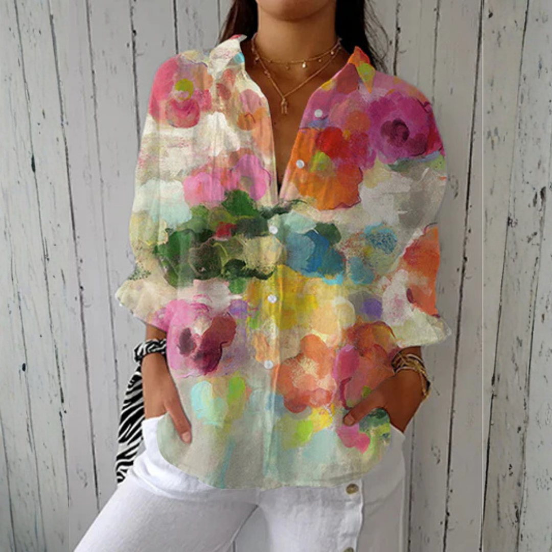 Mirja | Watercolour Patterned Blouse