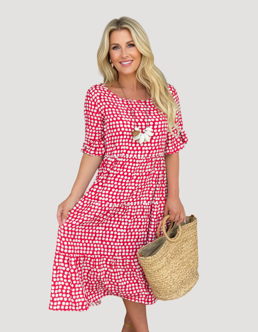 Phoebe | Feminine polka dot summer dress
