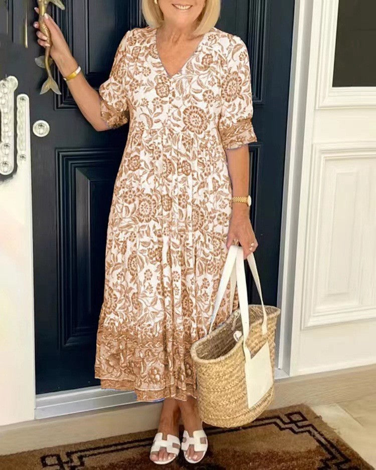 Evelyn | Floral V-neck summer dress