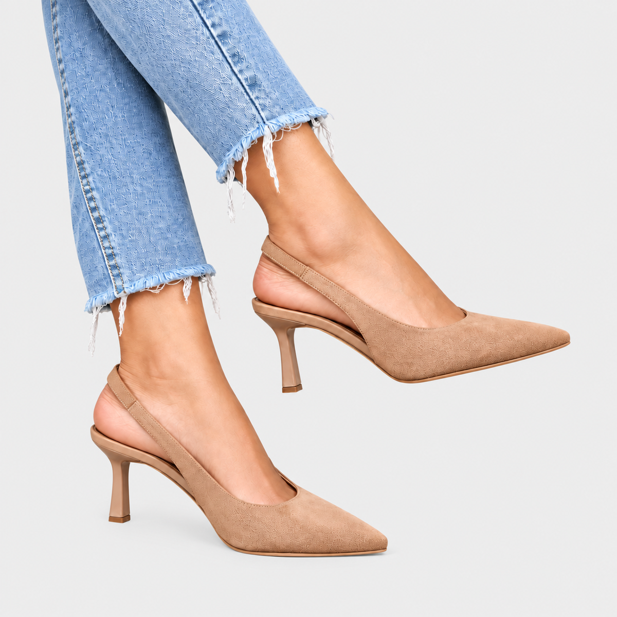 Giselle suede slingback heels, Wattle & Vale Melbourne