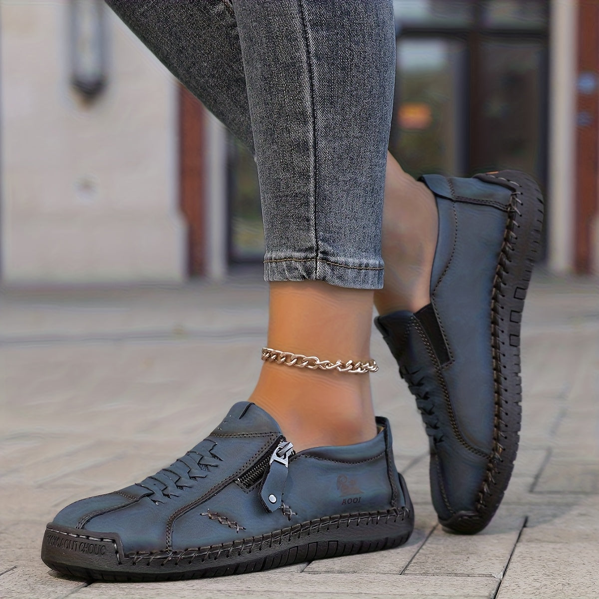 Raelene – Orthopaedic Vintage Side-Zip Casual Shoes