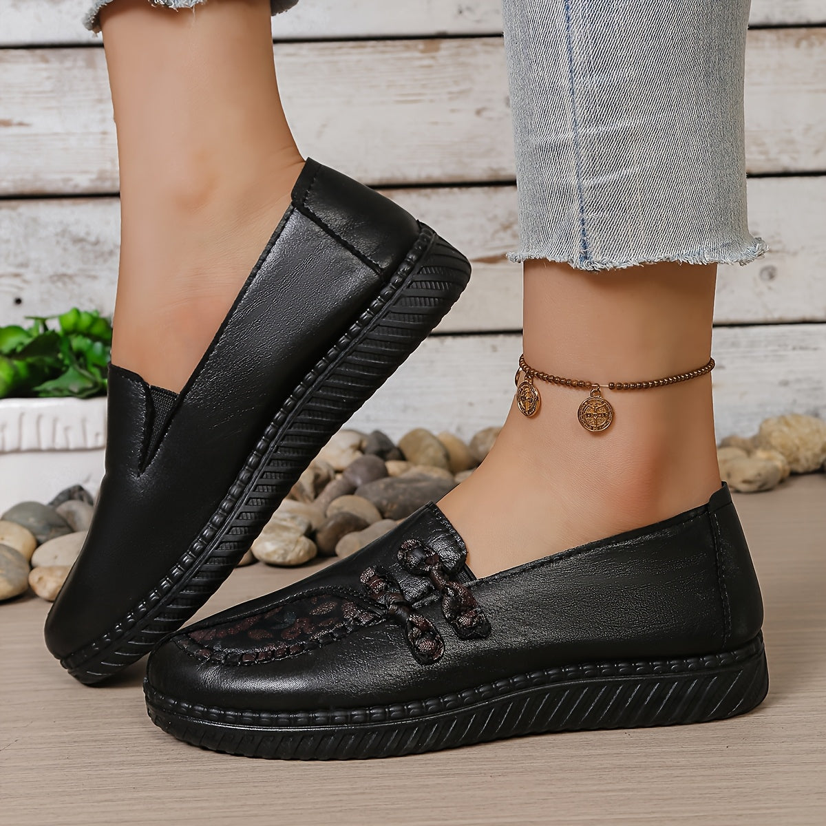 Rhoda Floral Detail Comfort Loafers