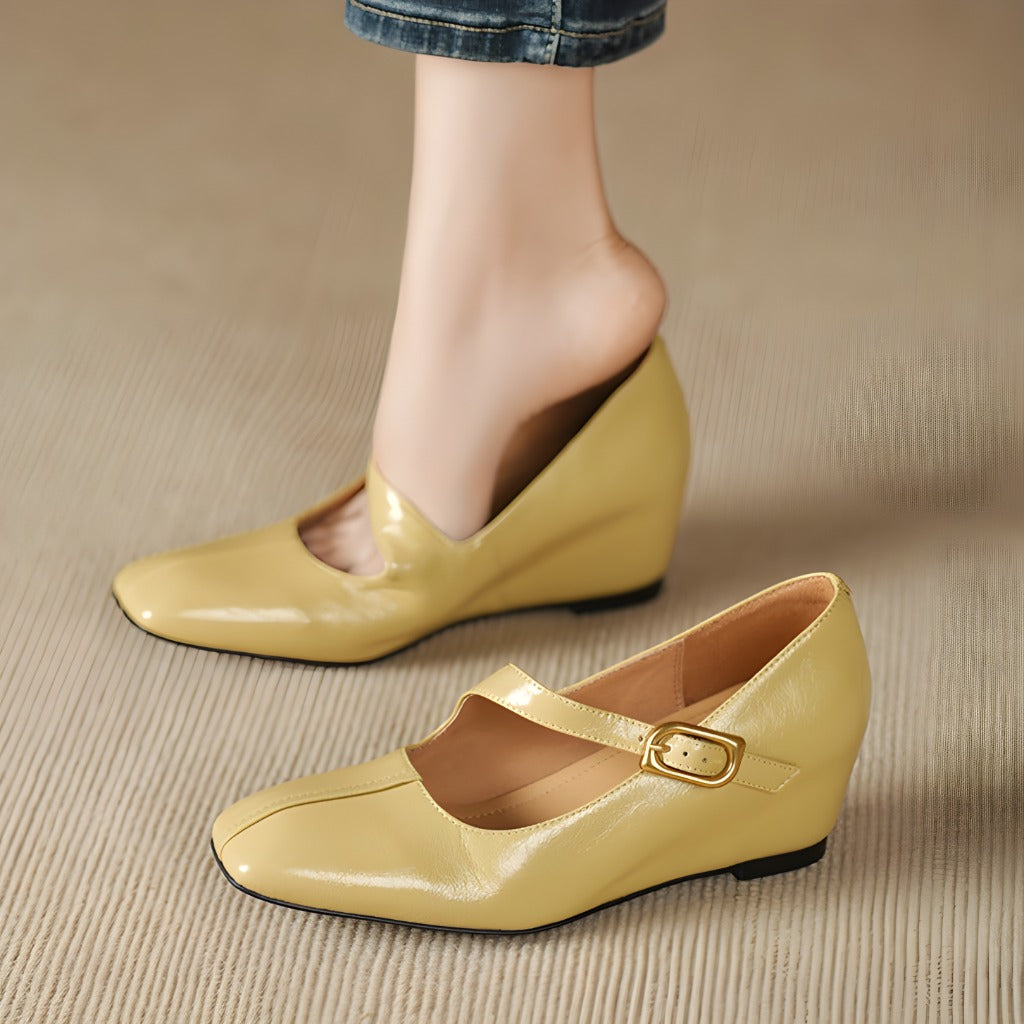 Viora | Mary Jane Wedge Heels