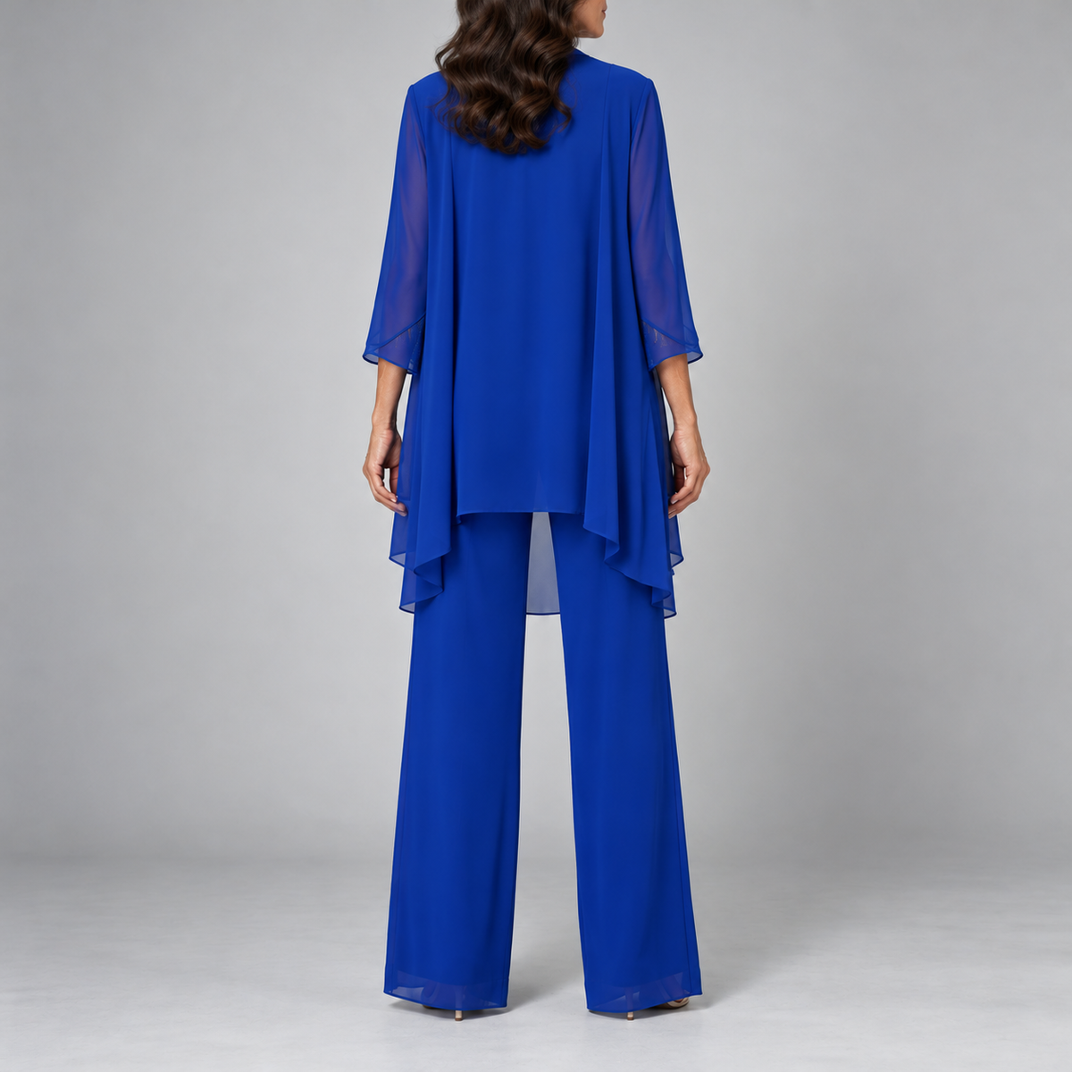 Alice Three-Piece Chiffon Set - Blue back