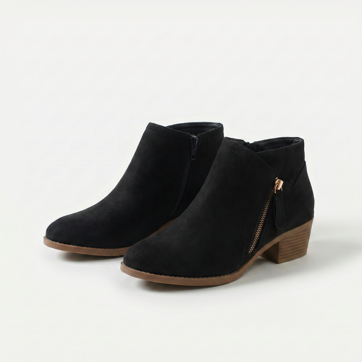 Susannah – Black Orthopaedic Side-Zip Ankle Boots