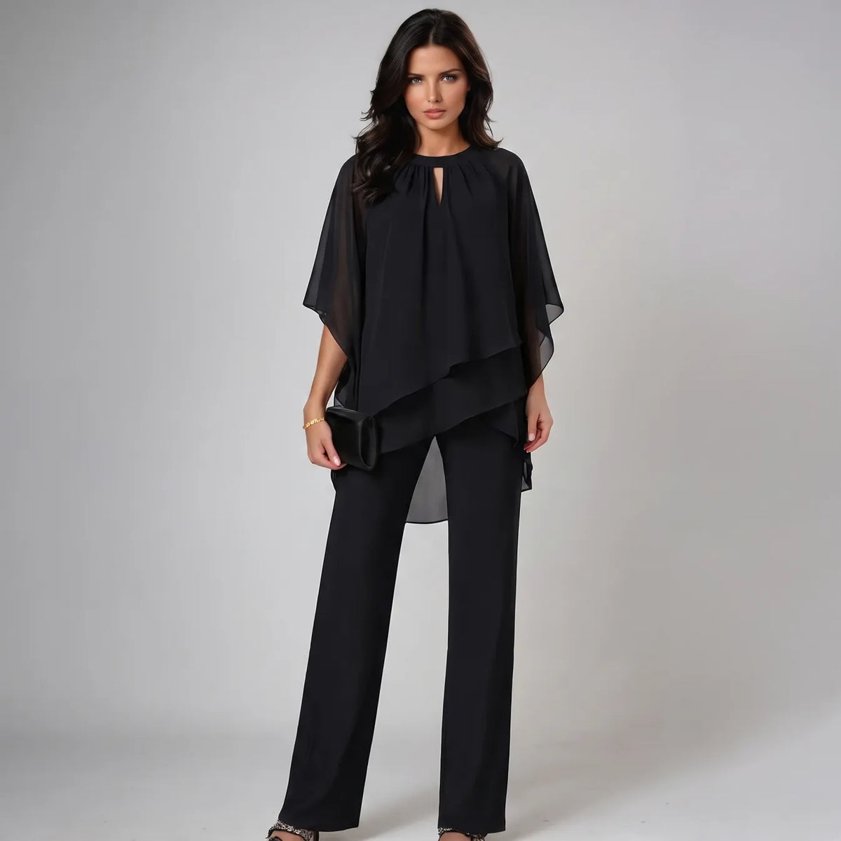 Lenore two-piece set in Black