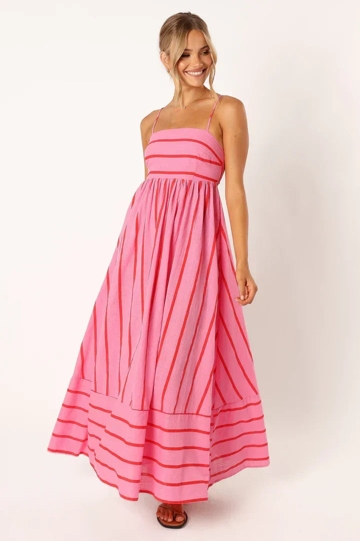 Aurelia | Striped sunset dress