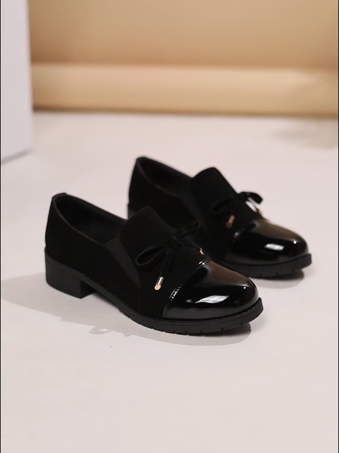 Velma Patent Toe Bow Loafers