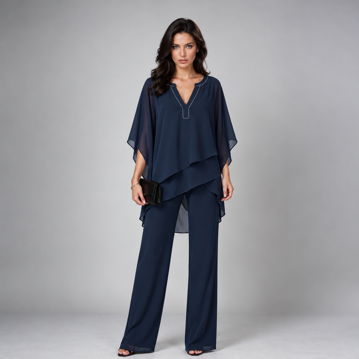 Magdalene two-piece set in Navy Blue