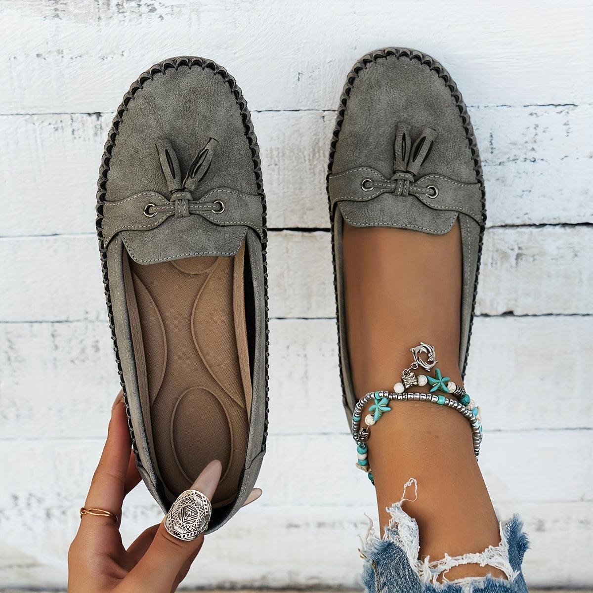 Meredith – Orthopaedic Tassel Moccasin Loafers