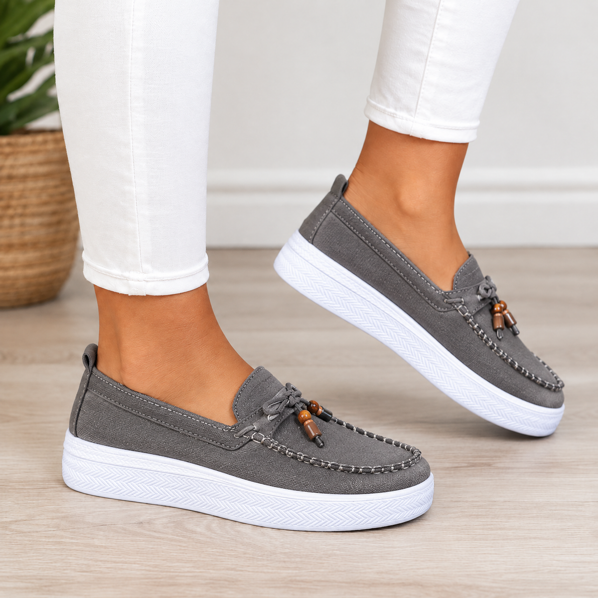 Elise Orthopedic Comfort Loafers - Dark Grey