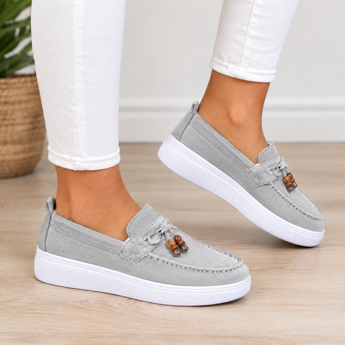 Elise Orthopedic Comfort Loafers - Gray