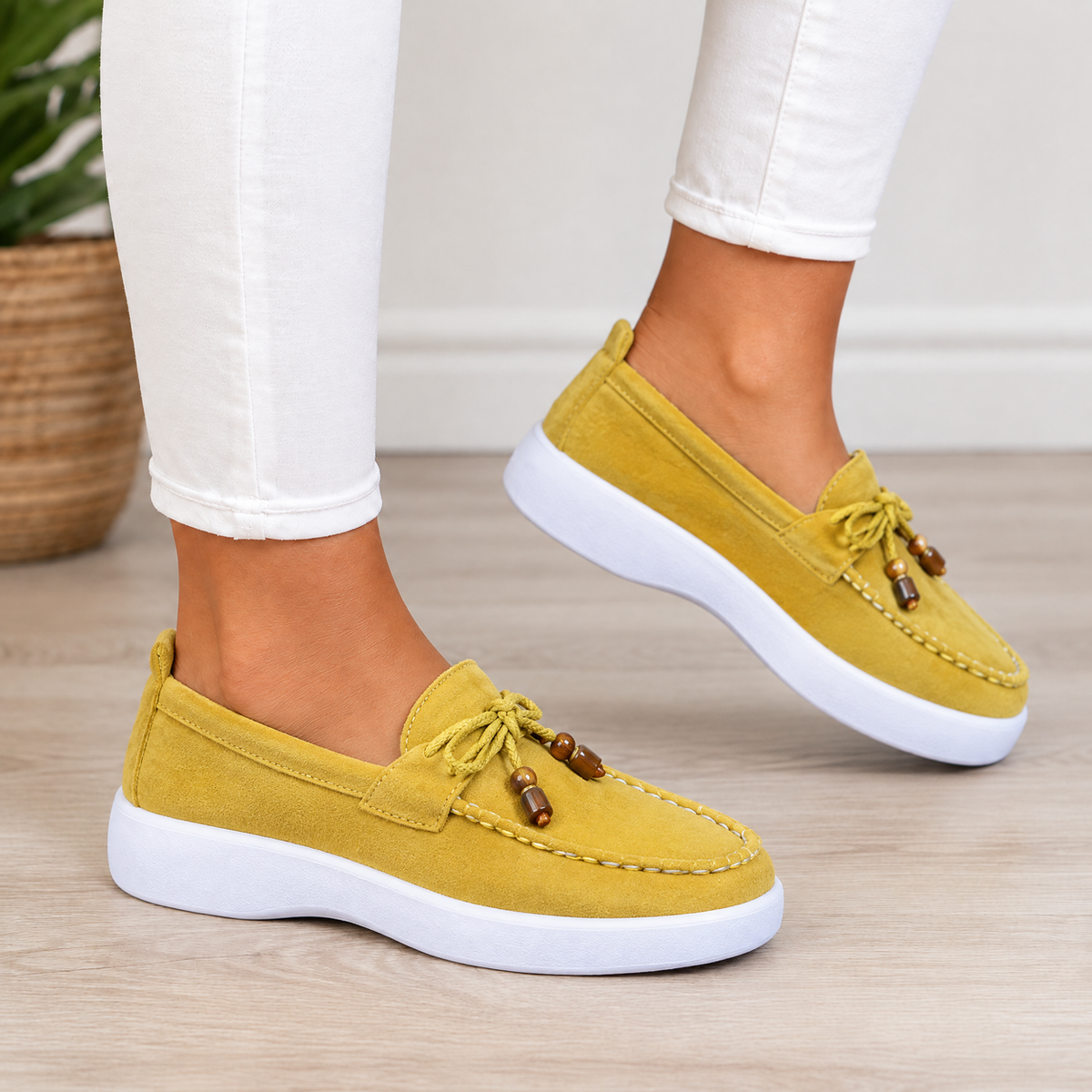 Elise Orthopedic Comfort Loafers - Yellow