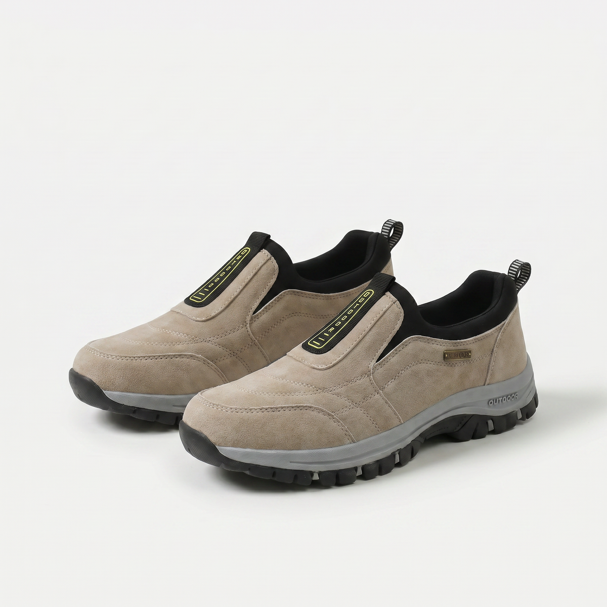 Naomi – Taupe Orthopaedic Waterproof Slip-On Walking Shoes