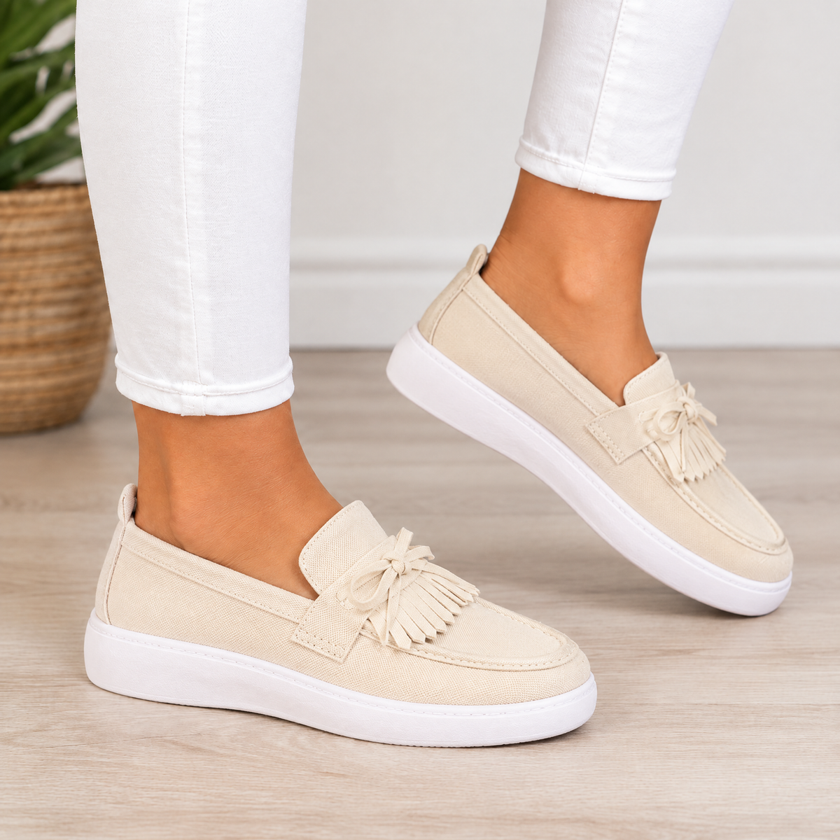 Hazel Orthopedic Comfort Loafers - Beige