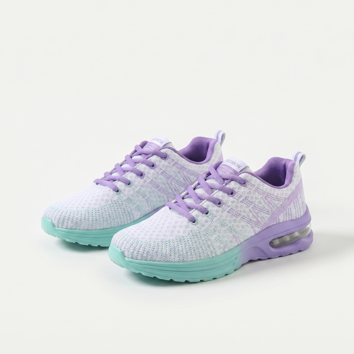 Glynis – White Lilac Orthopaedic Knit Air-Cushion Sneakers