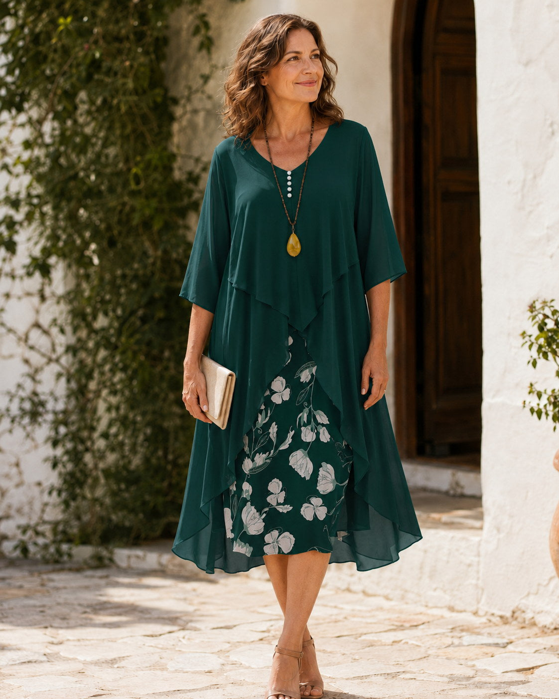 Odetta | Flowing Layered Maxi Dress