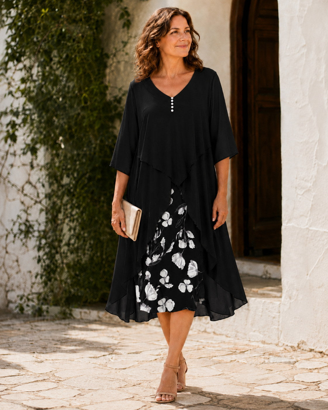 Odetta | Flowing Layered Maxi Dress