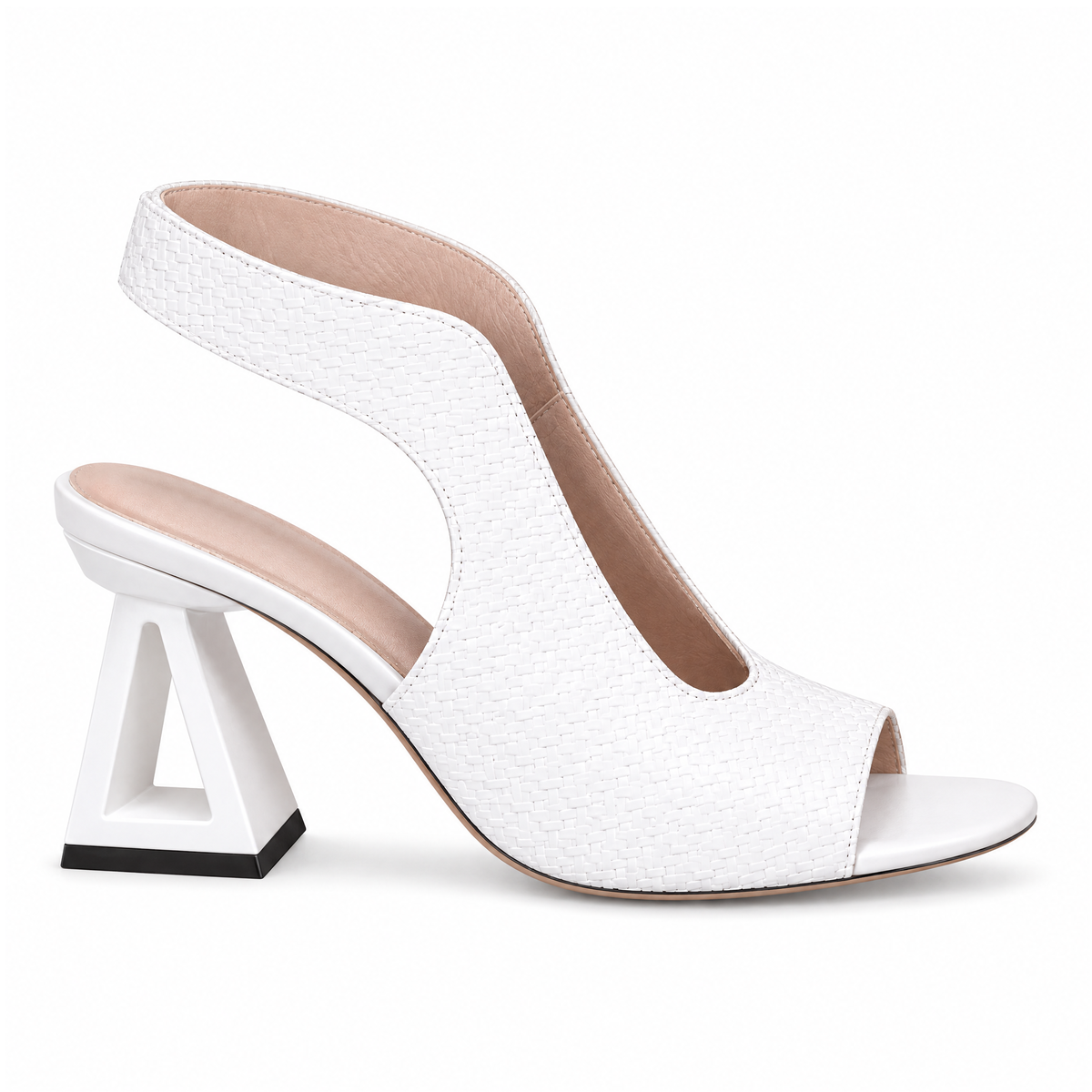 Lucienne | Women's Woven Peep-Toe Slingback Heels