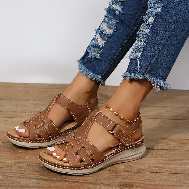 Elinor – Orthopaedic T-Bar Wedge Sandals