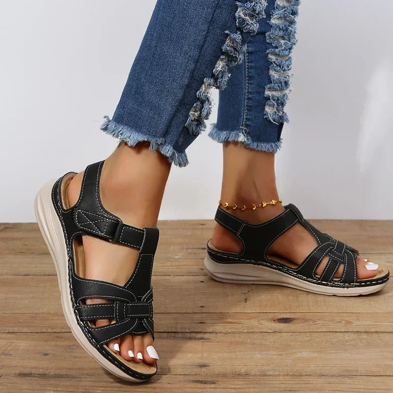 Elinor – Orthopaedic T-Bar Wedge Sandals