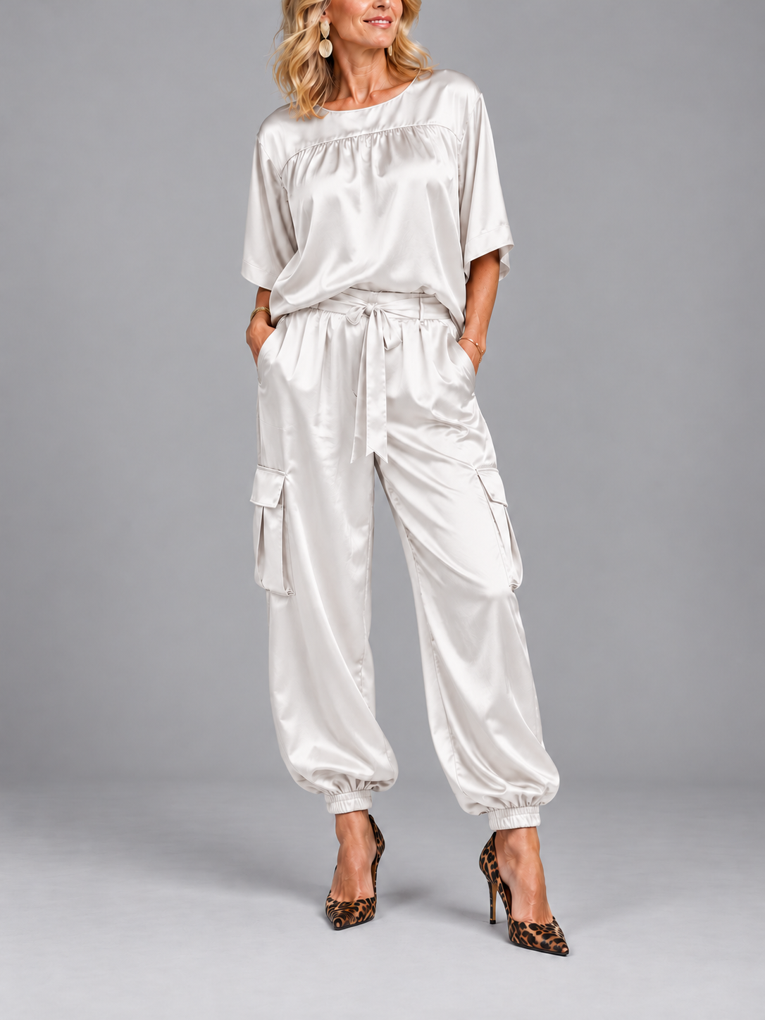 Nora | Casual Comfort Women's Set - White - muted studio photo