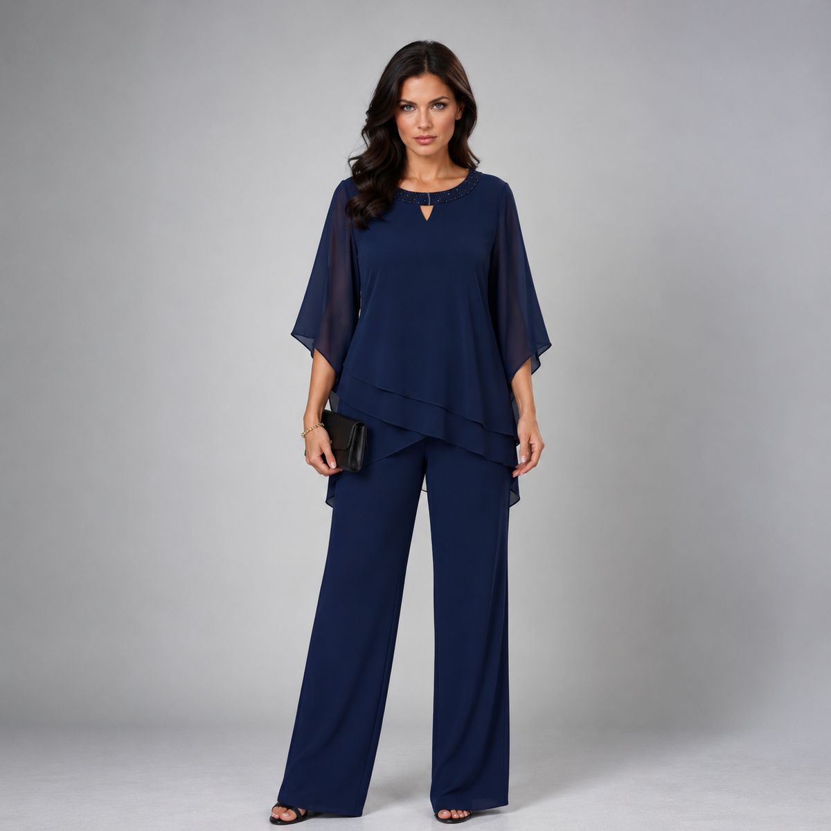 Ariadne two-piece set in Navy Blue