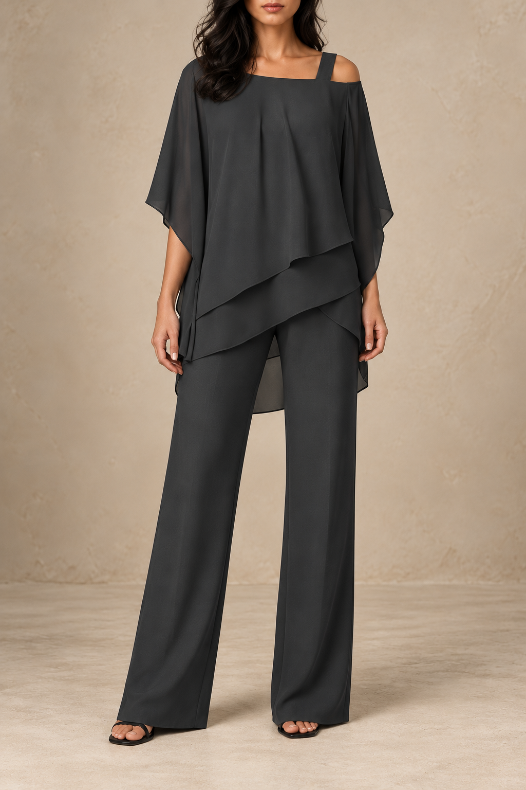 STELLA | Breezy Layered Set Black - matching white hero studio