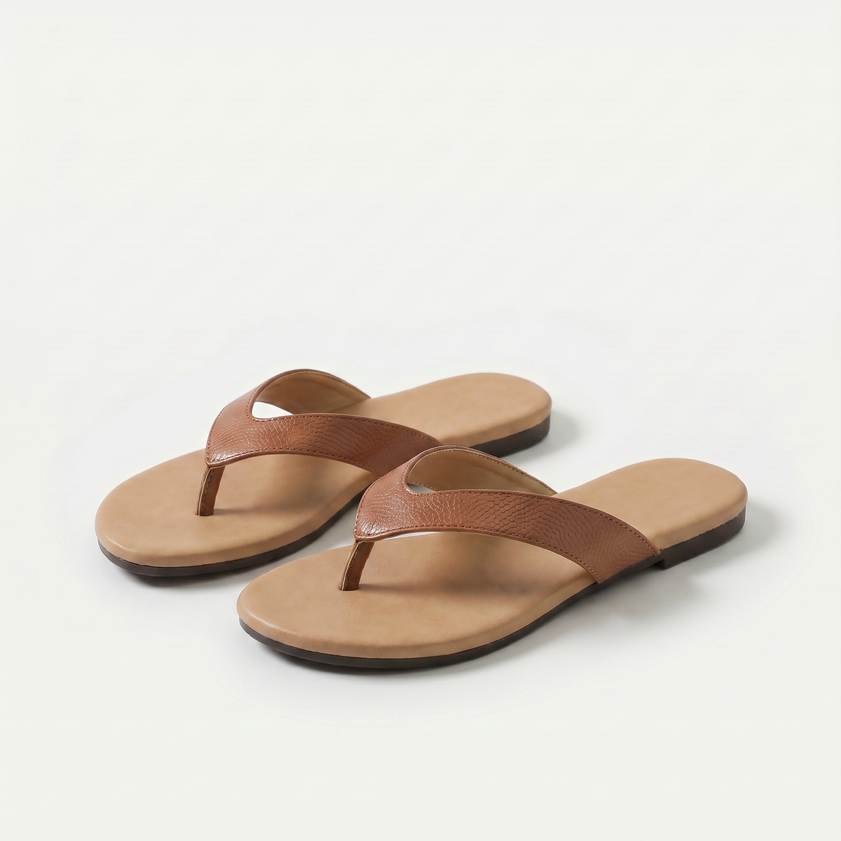 Rochelle – Brown Orthopaedic Wide-Strap Flip-Flops