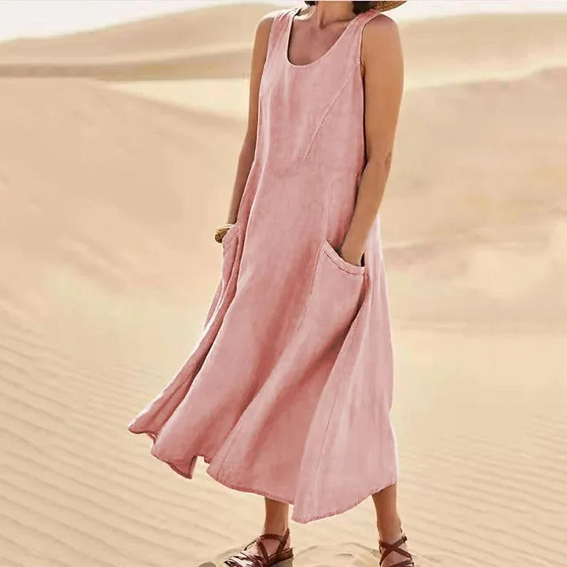 Lillian | Linen dress with pockets