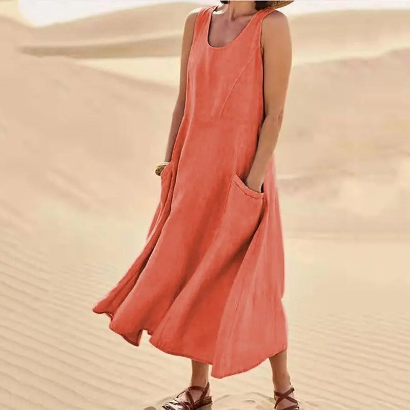 Lillian | Linen dress with pockets