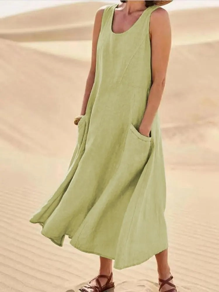 Lillian | Linen dress with pockets