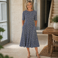 Benedetta | Women's Floral Print Short-Sleeve Midi Dress