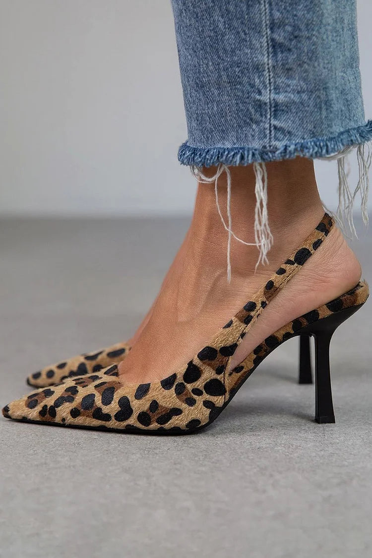 Margherita | D'Orsay Leopard Print Court Shoes