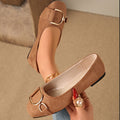 Inez | Women's Square-Toe Buckle Ballet Flats